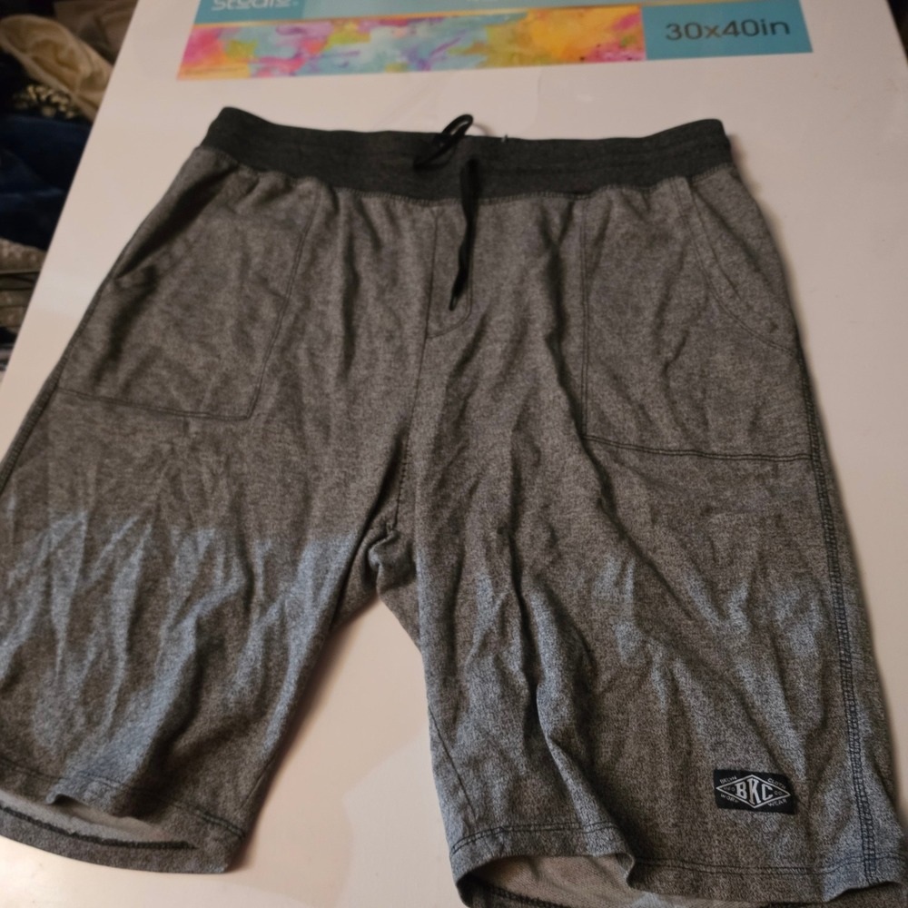 BKC Brooklyn Cloth Co Mens XL Gray Heathered Lounge Athletic Shorts Drawstring